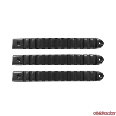 DV8 Off-Road Black Rail Style Door Handle Inserts Set of 3 for 2007-2018 Jeep JK - D-JP-190028-BK-3