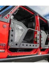DV8 Off-Road Rock Door with Perforated Aluminum Mesh Front for 2018-Present Jeep Wrangler JL 4 Door                                     - RDJL-01F - Image 4