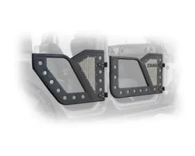 DV8 Off-Road Rock Door with Perforated Aluminum Mesh for 2018-Present Jeep Wrangler JL 4 Door