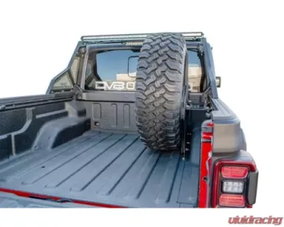 DV8 Off-Road Tire Carrier Universal Stand Up In Bed for 2019+ Jeep Gladiator - TCGL-02
