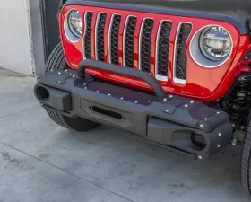 2018-2025 Jeep Wrangler JL JLU Gladiator JT DV8 Offroad Front Bumper With Bull Bar