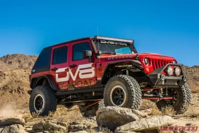DV8 Off-Road Flat Tube Fenders for 2007-2018 Jeep Wrangler JK, Front and Rear - FENDB-02