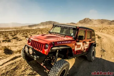 DV8 Off-Road Flat Tube Fenders for 2007-2018 Jeep Wrangler JK, Front and Rear - FENDB-02
