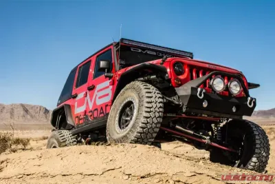 DV8 Off-Road Flat Tube Fenders for 2007-2018 Jeep Wrangler JK, Front and Rear - FENDB-02