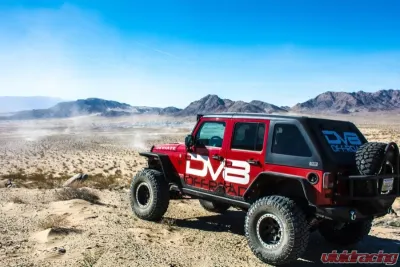 DV8 Off-Road Flat Tube Fenders for 2007-2018 Jeep Wrangler JK, Front and Rear - FENDB-02