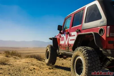 DV8 Off-Road Flat Tube Fenders for 2007-2018 Jeep Wrangler JK, Front and Rear - FENDB-02
