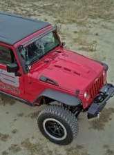 DV8 Off-Road Heat Dispersion Hood Metal Back Primer for 2007-2018 Jeep Wrangler JK                                     - HDMB07-02 - Image 4