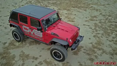 DV8 Off-Road Heat Dispersion Hood Metal Back Primer for 2007-2018 Jeep Wrangler JK - HDMB07-02
