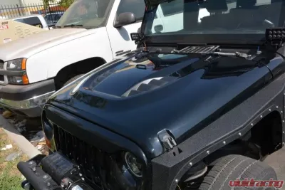 DV8 Off-Road Rubicon 10th Anniversary Replica Hood for 2007-2018 Jeep Wrangler JK - HDMB07-TA