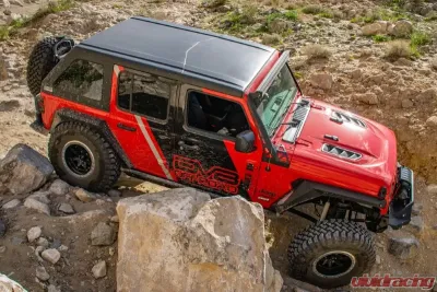 DV8 Off-Road Rubicon Replica Hood for 2018-Present Jeep Wrangler JL 2/4 Door, Black - HDMBJL-TA