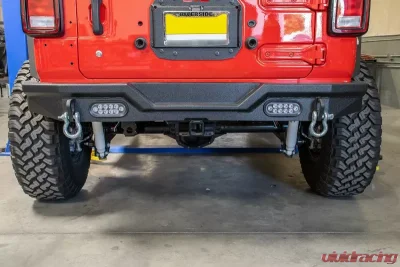 DV8 Offroad Rear Bumper with LED Lights for 2018-Present Jeep Wrangler JL - RBJL-03