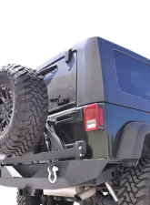 DV8 Offroad Black Rear Bumper w/Tire Carrier and Black Aluminum Handle 2007-2018 Jeep Wrangler JK                                     - RBSTTB-01 - Image 3