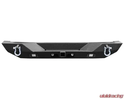 DV8 Off-Road Rear Bumper with Lights for 2007-2018 Jeep Wrangler JK, Fits TC-6 Stubby - RBSTTB-10