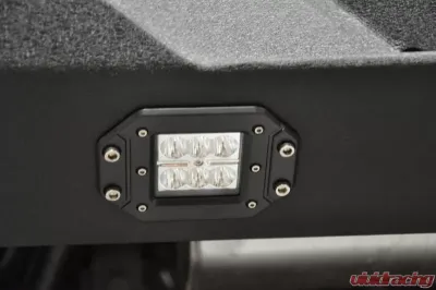 DV8 Off-Road Rear Bumper with Lights for 2007-2018 Jeep Wrangler JK, Fits TC-6 Stubby - RBSTTB-10
