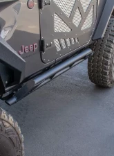 DV8 Offroad 2 Door Tubular Rock Slider with Plated End Caps for Jeep JL                                     - SRJL-23 - Image 5