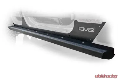 DV8 Off-Road Body and Frame Mounted Sliders for 2007-2018 Jeep JK, Steel, Black - SRSOTB-13