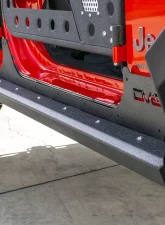 DV8 Off-Road Body and Frame Mounted Sliders for 2007-2018 Jeep JK, Steel, Black                                     - SRSOTB-13 - Image 2