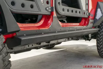 DV8 Off-Road Body and Frame Mounted Sliders for 2007-2018 Jeep JK, Steel, Black - SRSOTB-13