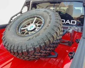 DV8 Off-Road In Bed Adjustable Tire Carrier with Shocks for 2019+ Jeep Gladiator