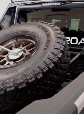 DV8 Off-Road In Bed Adjustable Tire Carrier with Shocks for 2019+ Jeep Gladiator                                     - TCGL-01 - Image 3