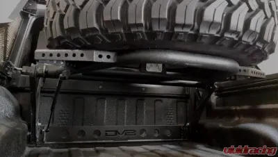 DV8 Off-Road In Bed Adjustable Tire Carrier with Shocks for 2019+ Jeep Gladiator - TCGL-01