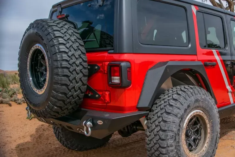 DV8 Offroad Tailgate Mounted Tire Carrier for 2018-Present Jeep Wrangler JL - TCJL-01