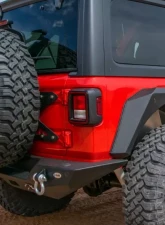 DV8 Off-Road Tailgate Mounted Tire Carrier for 2018-Present Jeep Wrangler JL, Black Steel                                     - TCJL-01 - Image 2