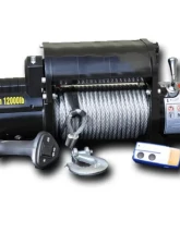DV8 Offroad 12000 LB Winch Black w/Steel Cable and Wireless Remote                                     - WB12SC - Image 2