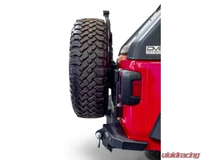 DV8 Off-Road HD Easy Open Hinge Replacement Spare Tire Carrier for Jeep JL 2018-2023 - TCJL-03
