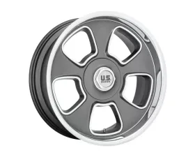 US Mag U125 Boulevard Wheel 20x8 Blank 1mm Matte Gun Metal