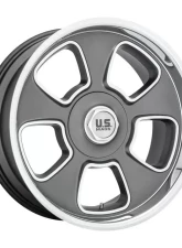 US Mag U125 Boulevard Wheel 20x8 Blank 1mm Matte Gun Metal                                     - U12520800045D - Image 3