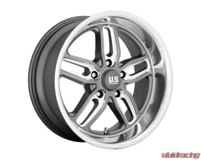 US Mag U129 CTEN Wheel 22x10.5 5x127 | 5x5 1mm Matte Gun Metal Milled - U12922057357