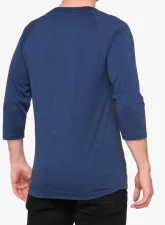 100% Helgi 3/4 Tech T-Shirt - Navy Heather                                     - 35015-015-10 - Image 2