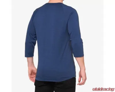 100% Helgi 3/4 Tech T-Shirt - Navy Heather - 35015-015-10