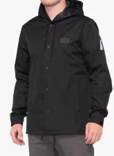 100% Apache Hooded Snap Jacket - Black                                     - 39006-001-12 - Image 2