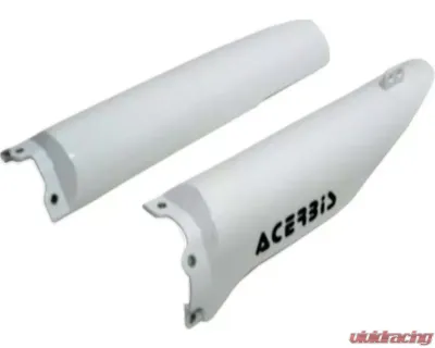 Acerbis Lower Fork Cover Set White Suzuki RM125 99-03 - 2115020002