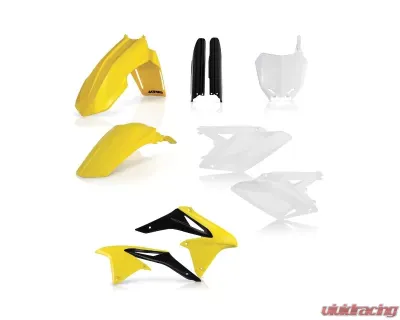 Acerbis Full Plastic Kit Yellow/White/Black for Suzuki RMZ250 2010-2018 - 2198035909