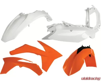 Acerbis Plastic Kit White/Orange KTM SX150 11-12 - 2205473593
