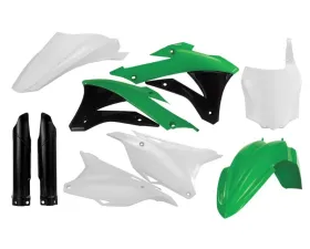Acerbis Full Plastic Kit Black/White/Green Kawasaki KX100 14-15