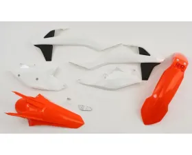 Acerbis Plastic Kit White/Black/Orange KTM SX125 16-18