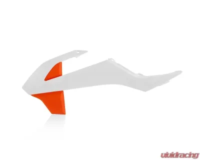 Acerbis Radiator Shroud White/Orange KTM SX65 17-19 - 2449705412