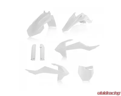 Acerbis Full Plastic Kit White for KTM SX65 2019-2020 - Front Fender, Number Plate & More - 2791520002