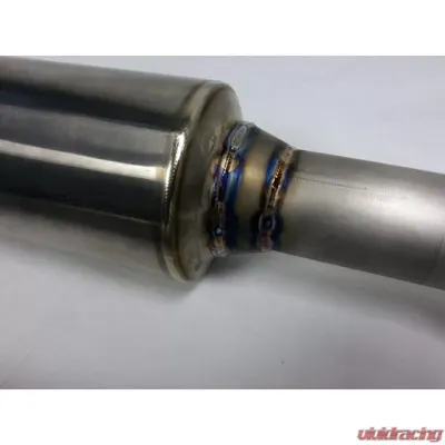 ETS 08-16 Mitsubishi Evolution X Titanium Single Exit Exhaust System ETS Mitsubishi Evoluiton X Single Exit Exhaust System Titanium Burnt Tip - 100-10-EXH-011