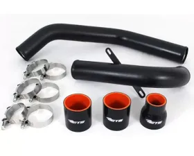 ETS 08-16 Mitsubishi Evolution X Upper Piping Kit Complete Upper Intercooler Pipe Kit Wrinkle Black