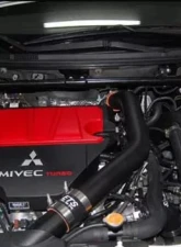 ETS 08-16 Mitsubishi Evolution X Upper Piping Kit Complete Upper Intercooler Pipe Kit Wrinkle Black                                     - 100-10-ICP-002 - Image 2