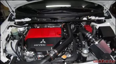 ETS 08-16 Mitsubishi Evolution X Upper Piping Kit Complete Upper Intercooler Pipe Kit Wrinkle Black - 100-10-ICP-002