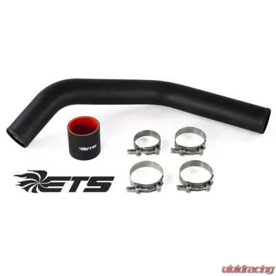 ETS 08-16 Mitsubishi Evolution X Upper Rear Pipe Upper Rear Pipe Only Wrinkle Black - 100-10-ICP-006