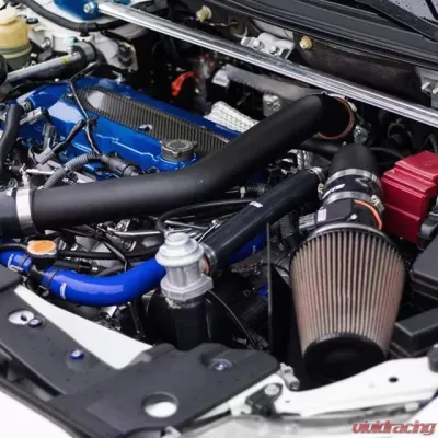 ETS 08-16 Mitsubishi Evolution X Intake Intake 3.5" Large MAF Housing Wrinkle Black - 100-10-INT-002