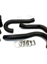 ETS 03-06 Mitsubishi Evolution 8|9 Short Route Piping Kit Upper and Lower 2.5" Piping Stock Intake Manifold 2.75" Throttle Body Stock MAF Greddy BOV w/ Recirculation Coupler Wrinkle Black                                     - 100-20-ICP-161 - Image 2