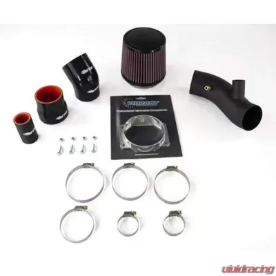 ETS 03-06 Mitsubishi Evolution 8|9 Air Intake Kit 2.50" Stock Compressor Cover Stock MAF Wrinkle Black - 100-20-INT-001
